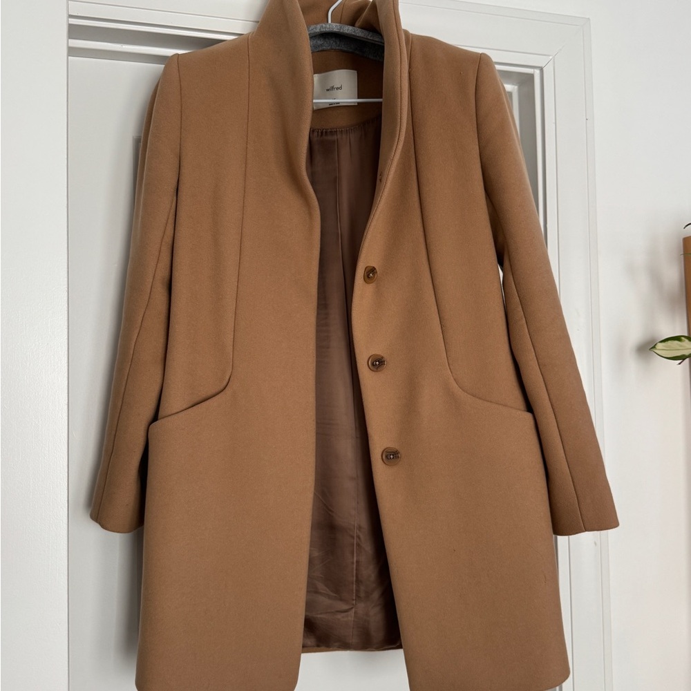 Aritzia Camel Cocoon Trench Coat